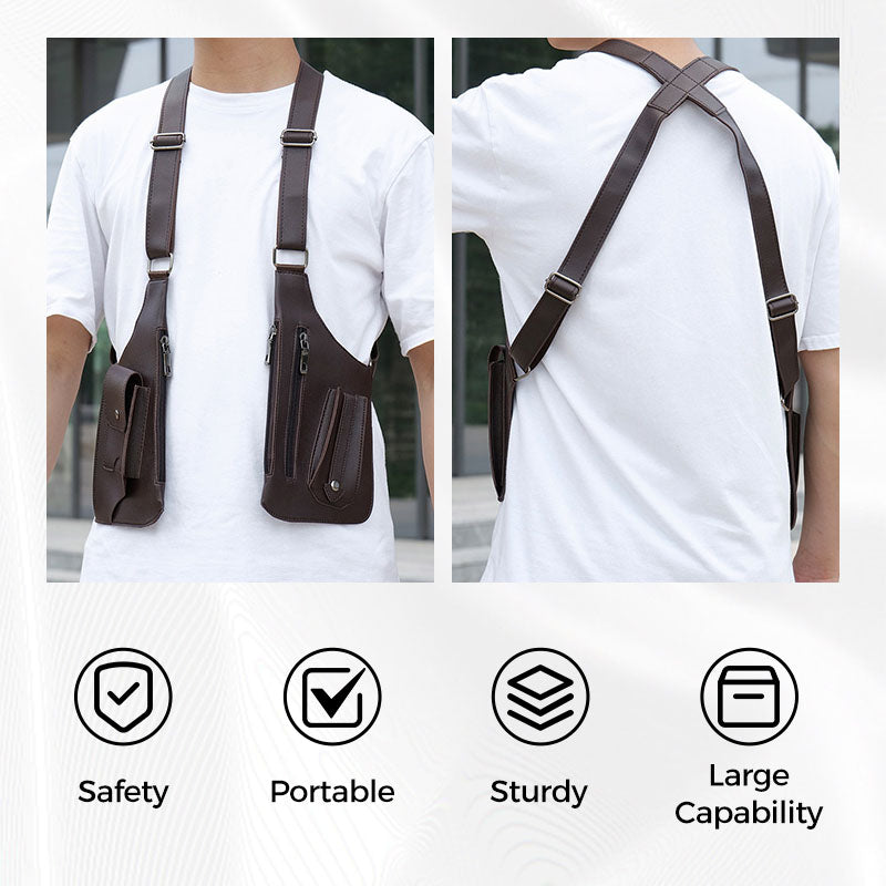 Men's Anti-Theft Multi-Pocket Double-shoulder Tactical Bag