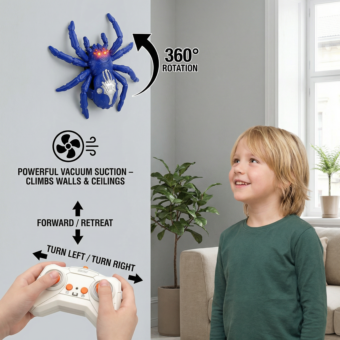 Remote Control Wall Climbing Spider/Gecko – RC Climbing Toy for Walls & Ceilings
