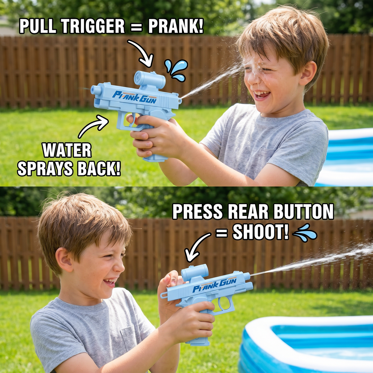 Double-Sided Prank Water Gun for Kids – Mini Water Fun Toy