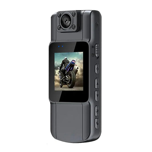 4K Body Camera – Wearable Action Cam with Infrared Night Vision & 180° Rotating Lens