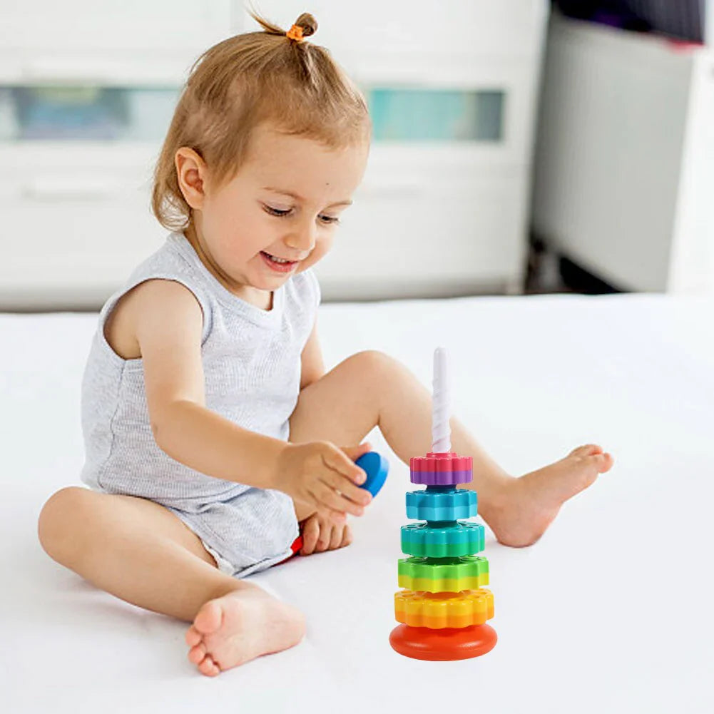 Colorful Spinning Tower – Stack and Learn with Fun