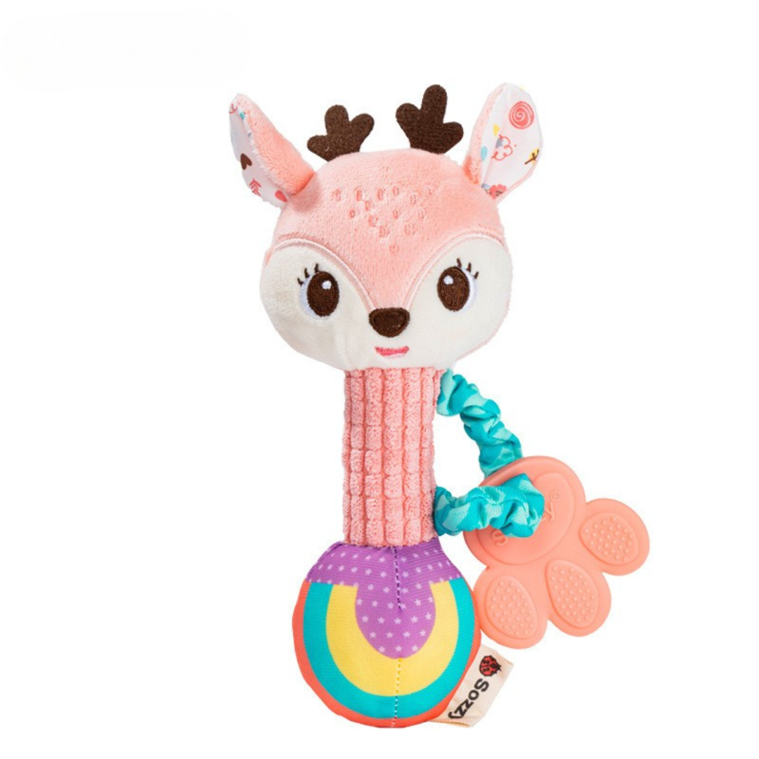 Soothing silicone plush toy for teething babies