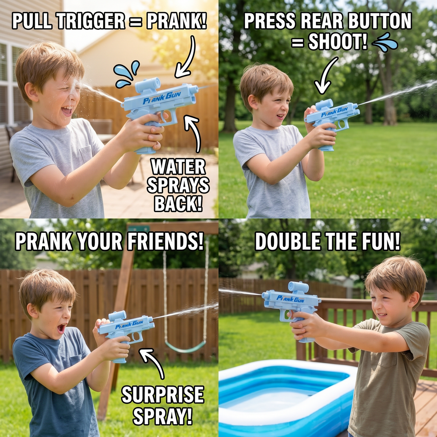 Double-Sided Prank Water Gun for Kids – Mini Water Fun Toy