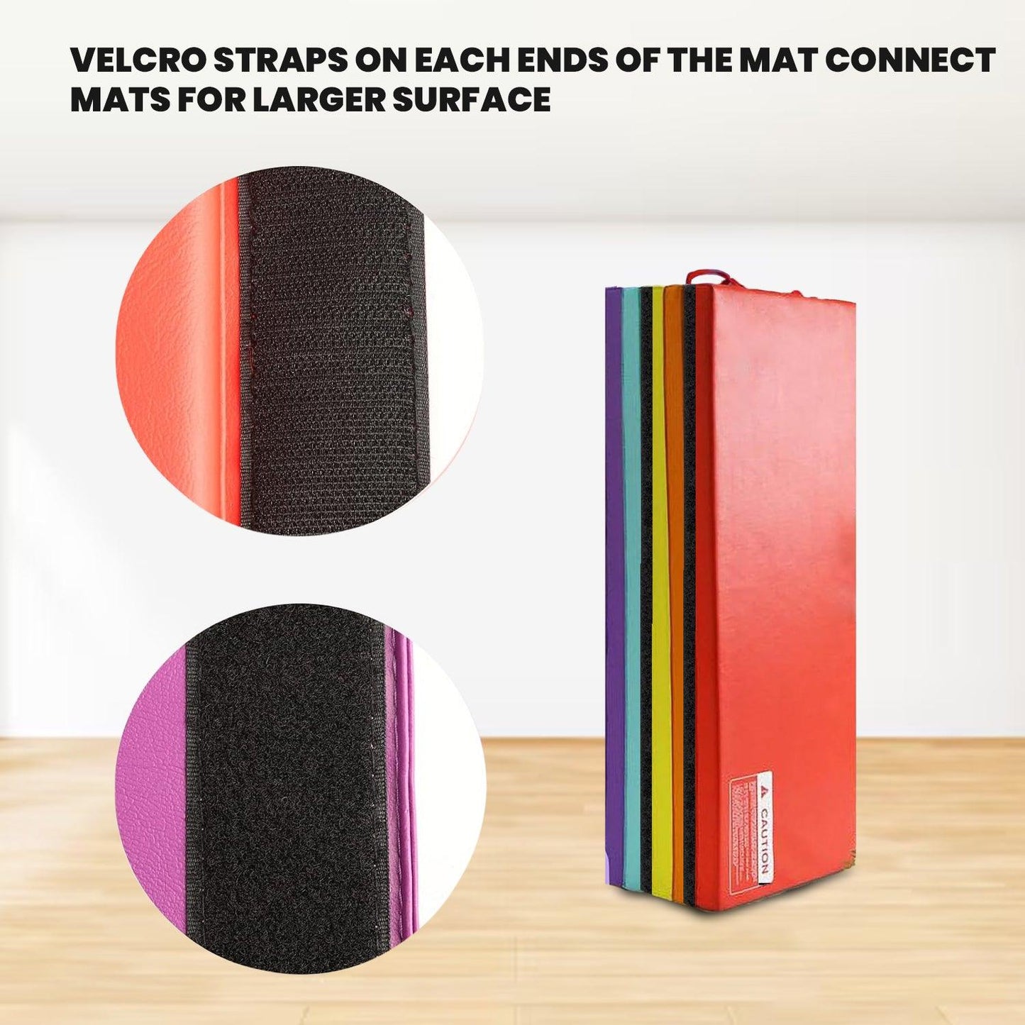 Thick Exercise Mat - 5-panel Folding Gymnastics Tumbling Mat With Carrying Handles