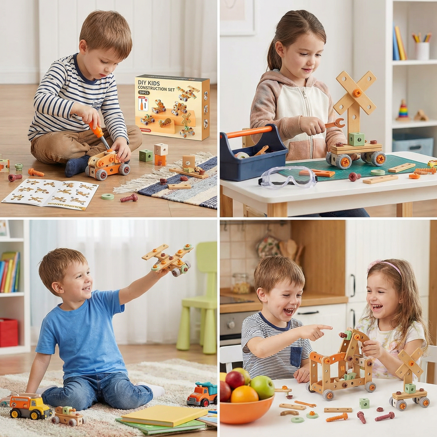 Kids Tool Set for Building & Fixing – Educational Construction Toy