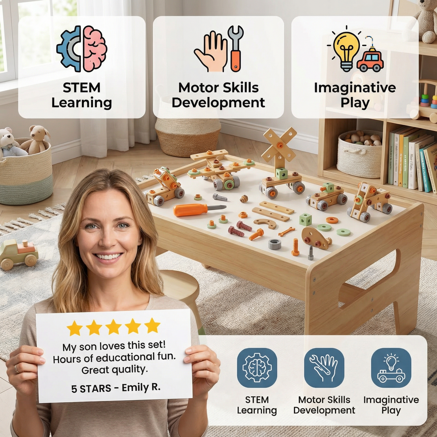 Kids Tool Set for Building & Fixing – Educational Construction Toy