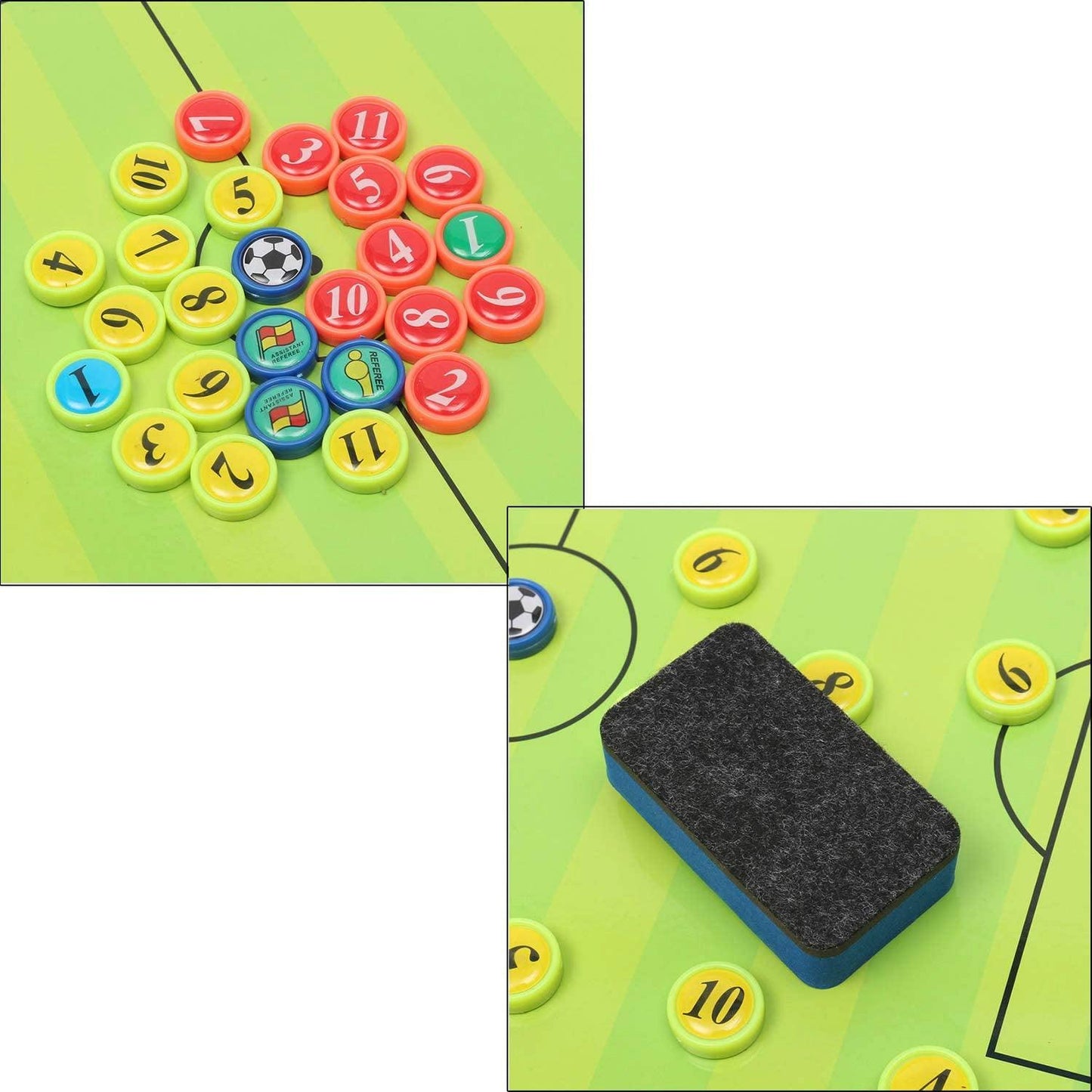 Magnetic Football Coaching Board Tactics Strategy - Double Sided with Player Markers
