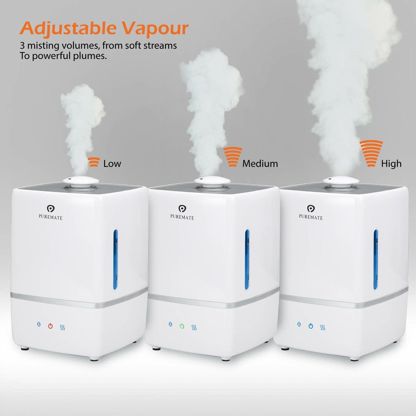 Cold Mist Humidifier - Auto Shut-Off Ultrasonic Cool & Warm Mist Humidifier with Ioniser and Aroma Diffuser Tray