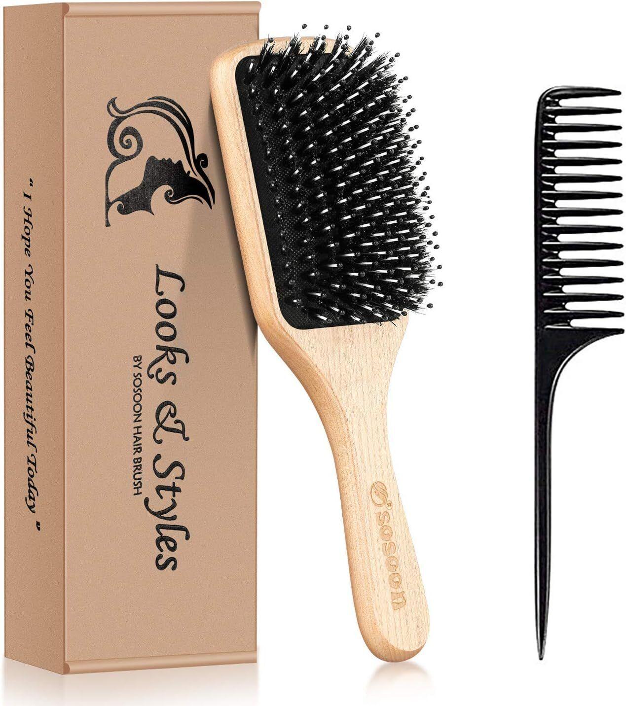 Luxury Hair Brush Set - 5pk Hair Brush Set for Women Professional Pink Hairdressing Salon Styling Gift