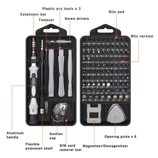 🛠️50% OFF!🧰 Magnetic Screwdriver Set (115 in 1 / 138 in 1) – Precision Bits, Strong Magnetism & Portable Storage Case 🔩