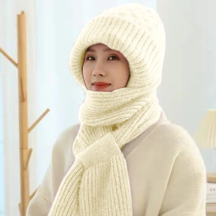 🎄Hot Sale-50% OFF🎁Winter Versatile Knitted Hooded Scarf For Women