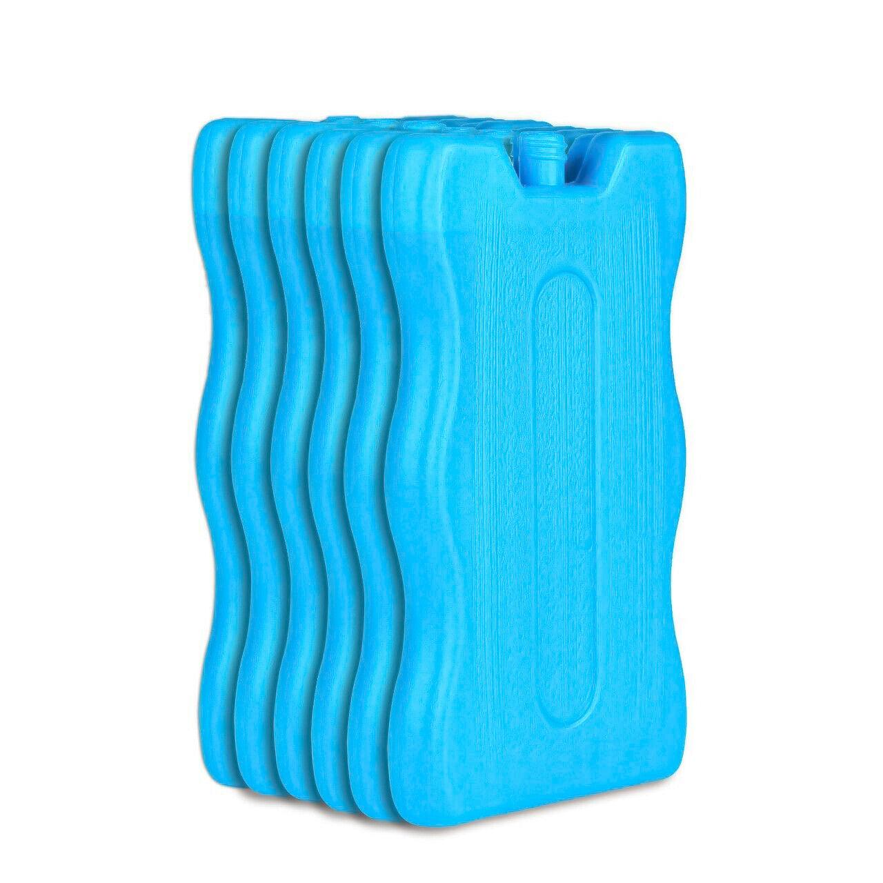 Ice Blocks for Coolers - 6 x Freezer Blocks For Cool Cooler Bag Ice Packs For Lunch Box Picnic Reusable