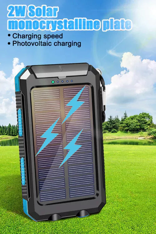 1O000000mAh Solar Power Bank LED Battery Charger For Cell Phone