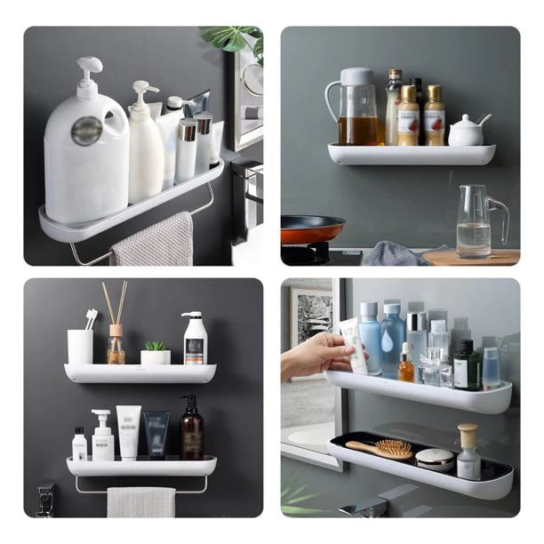 🔥Hot sale 50% Off🔥🚿EasyMount Bathroom Storage Shelf - No Drilling Required