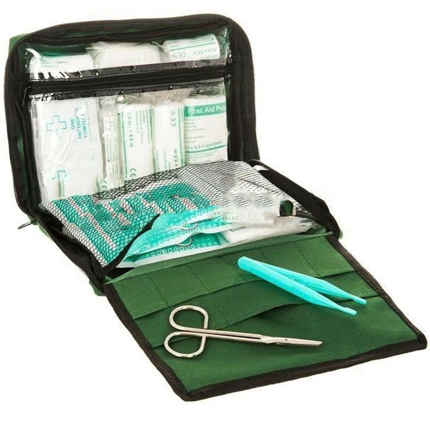 Best Travel First Aid Kit UK - 90 Piece First Aid Kit Bag Medical Emergency Kit. Travel Home Car Taxi Workplace
