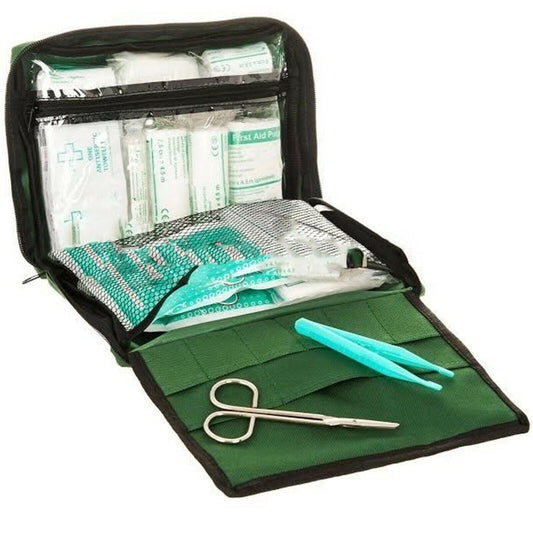 Best Travel First Aid Kit UK - 90 Piece First Aid Kit Bag Medical Emergency Kit. Travel Home Car Taxi Workplace