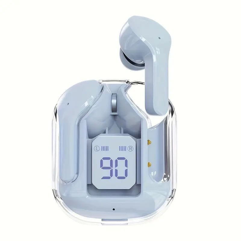 Airwatch Transparent TWS Wireless Earbuds – LED Display, Hi-Fi Sound, Gaming Headphones with Mic