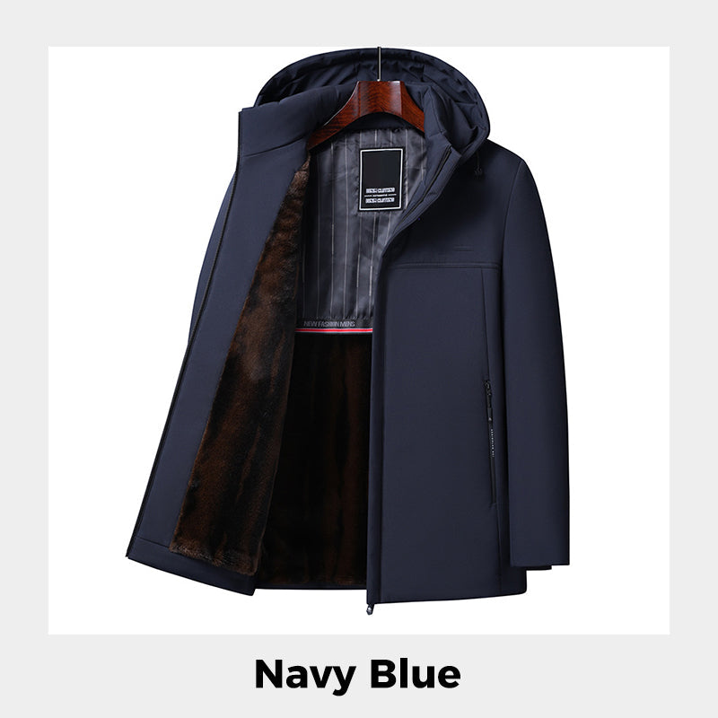 Men’s Thermal Thick Hooded Parka Coat