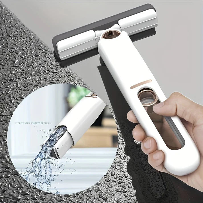 function Portable Squeeze Cleaning Mop Desk Window Glass Cleaner  New Portable Self-NSqueeze Mini Mop, Lazy Hand Wash-Free Strong Absorbent Mop