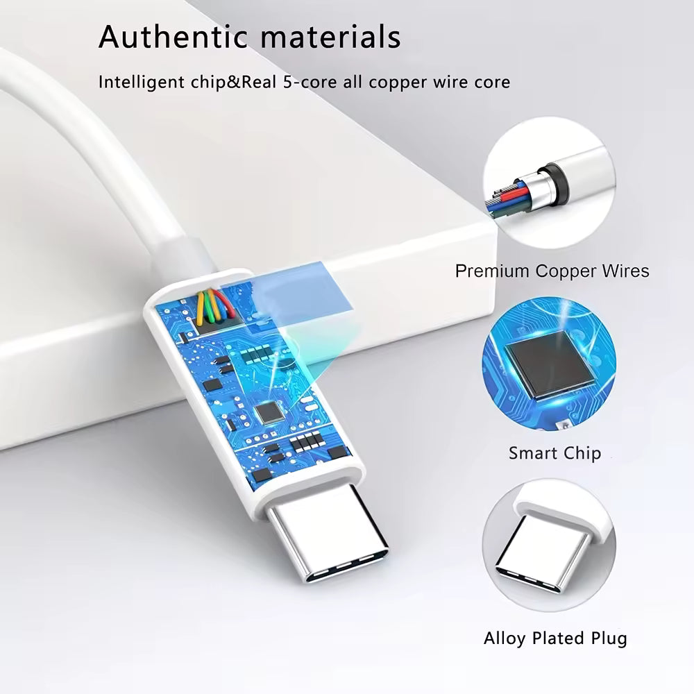 20W USB-C Fast Charging Plug and Cable Set (2m) – Universal Charger for Laptop, Tablet & Phone