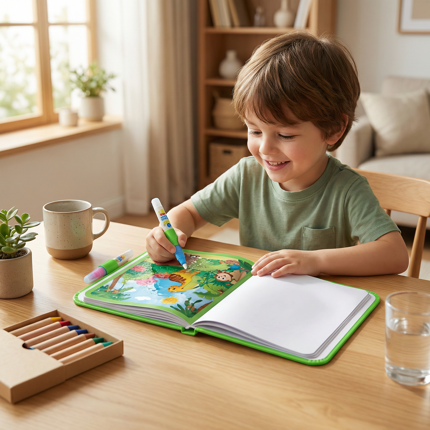 Magic Water Drawing Book – Reusable Mess-Free Colouring Fun