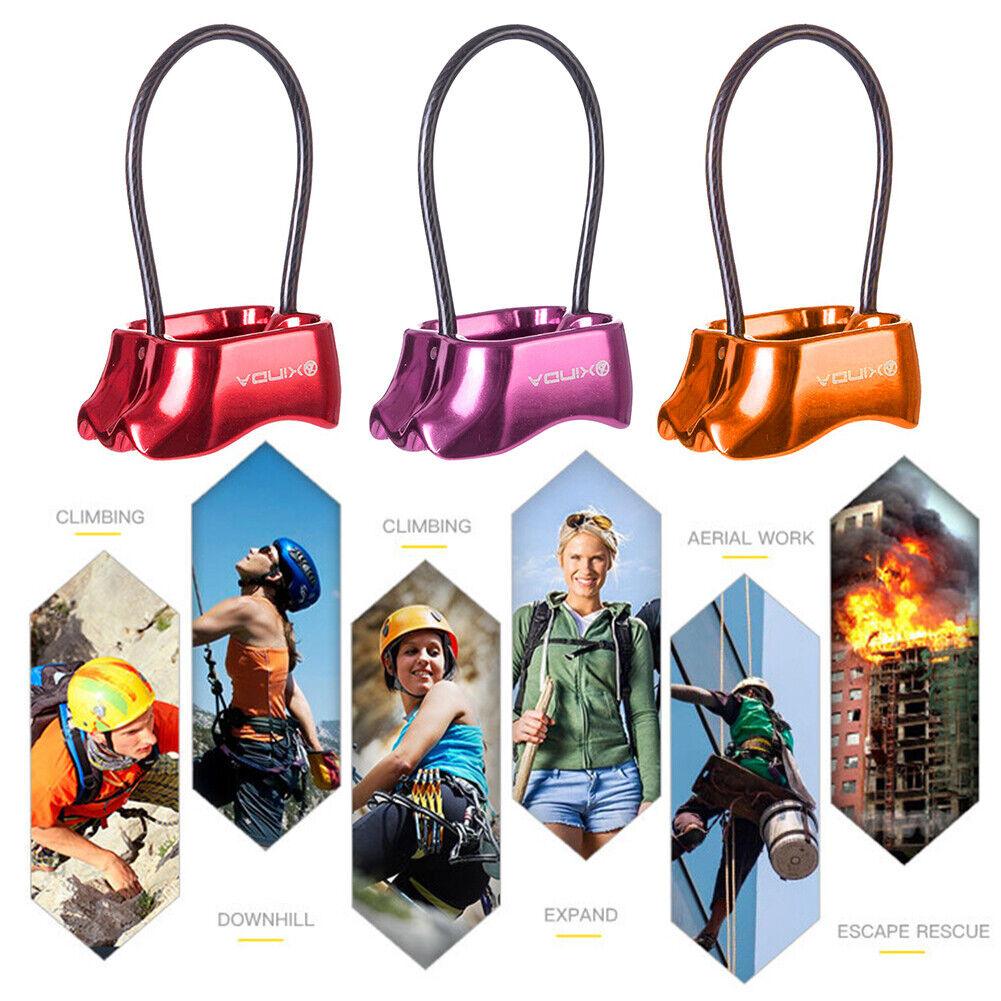 Descender for Climbing - Rappel ATC Belay Device Descender Outdoor Camping Rock Climbing Equipment