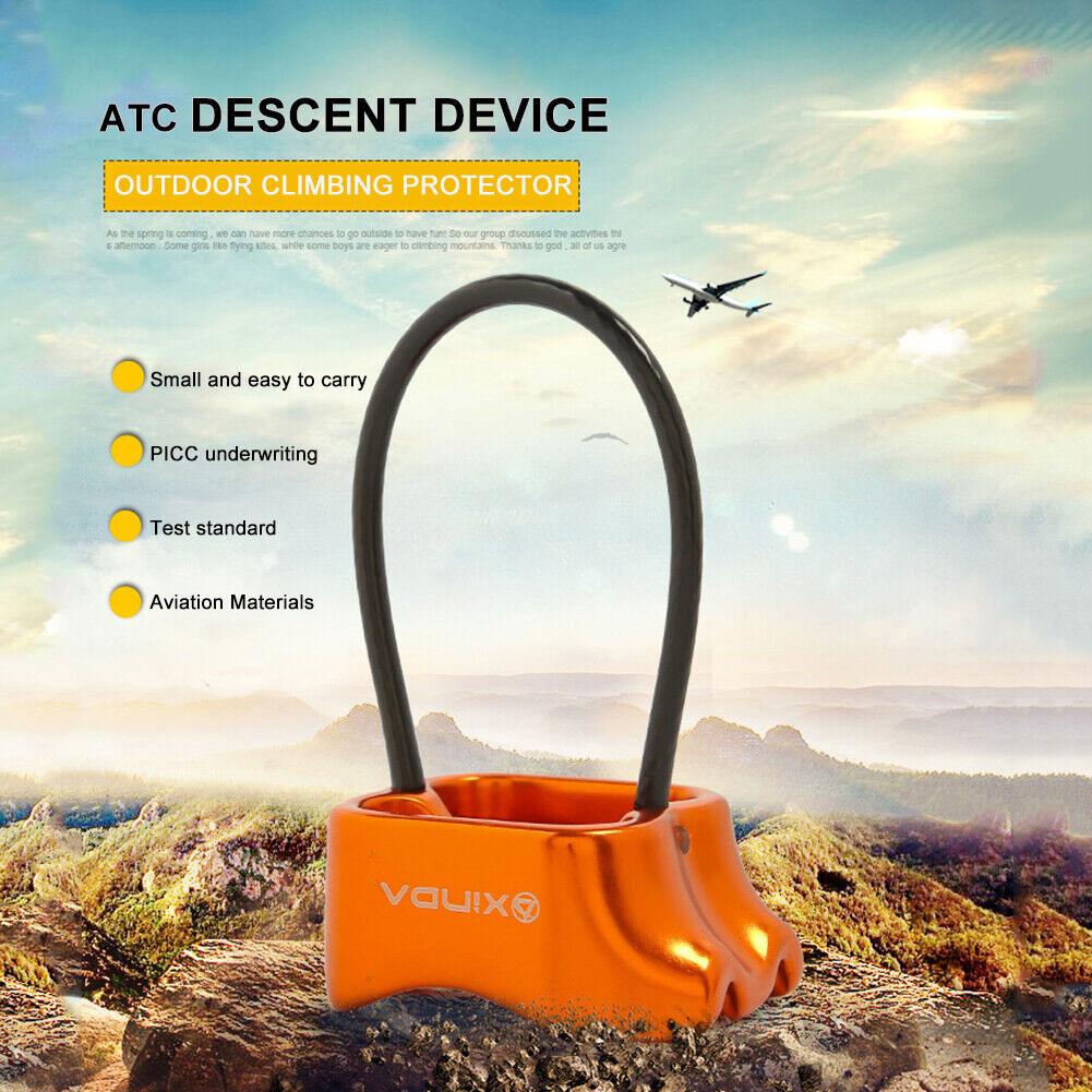 Descender for Climbing - Rappel ATC Belay Device Descender Outdoor Camping Rock Climbing Equipment