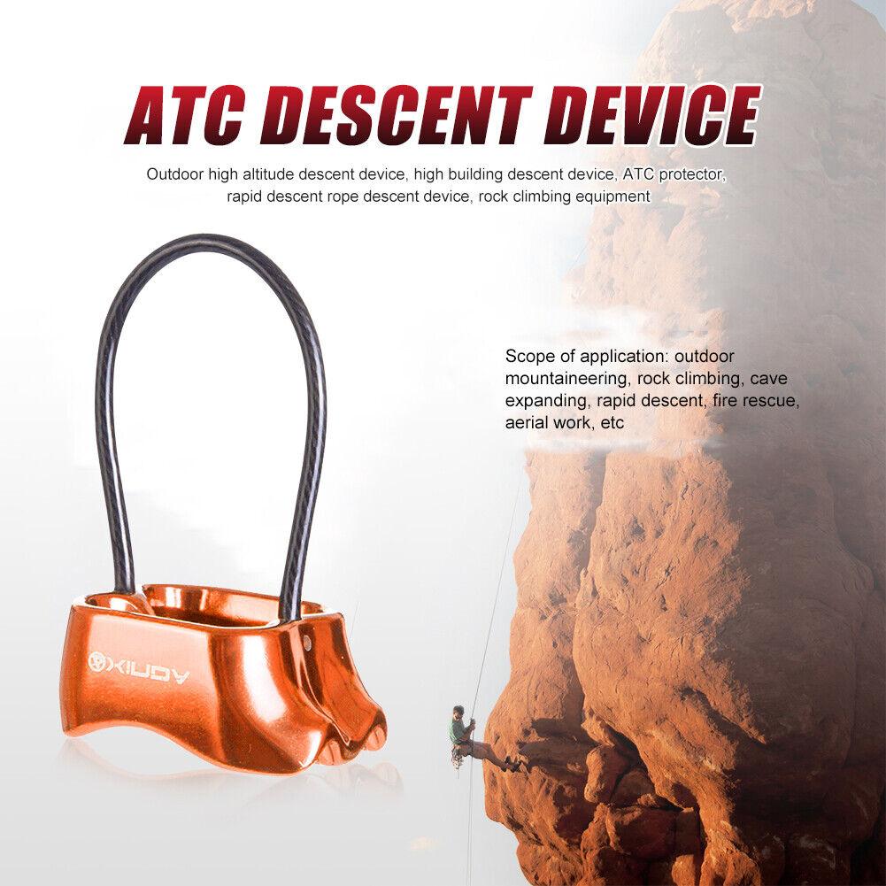 Descender for Climbing - Rappel ATC Belay Device Descender Outdoor Camping Rock Climbing Equipment