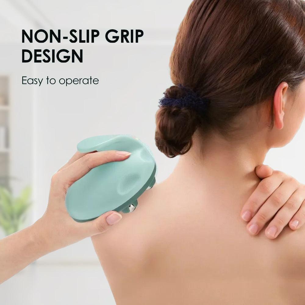 Hand Massage Roller - Muscle Relax 7 Beads Massager Neck Abdomen Roller Ball Meridian Brush Roller