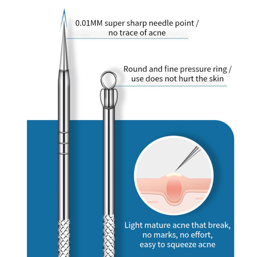 Blackhead Remover Needle - Acne Needle Kit Blackhead Remover Pimple Blemish Comedone Extractor Tweezer Tool