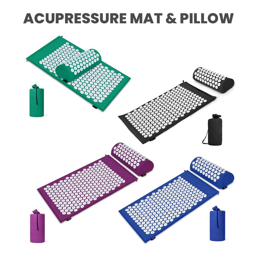 Spiky Mat for Back Pain - Acupuncture Massage Mat Relieve Stress Back Body Pain Spike Acupressure Mat Set