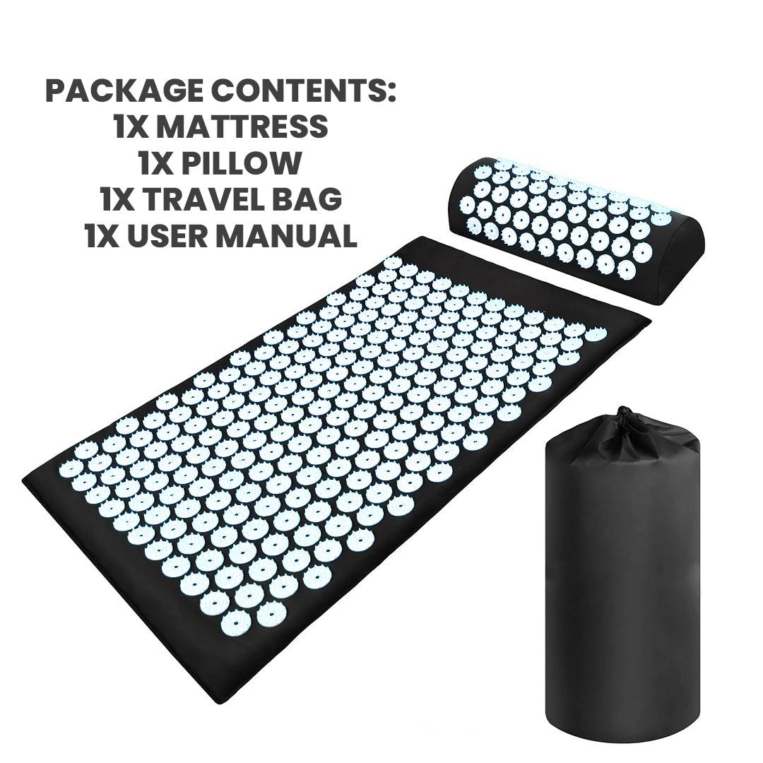Spiky Mat for Back Pain - Acupuncture Massage Mat Relieve Stress Back Body Pain Spike Acupressure Mat Set