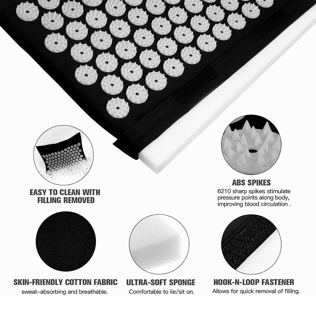 Spiky Mat for Back Pain - Acupuncture Massage Mat Relieve Stress Back Body Pain Spike Acupressure Mat Set