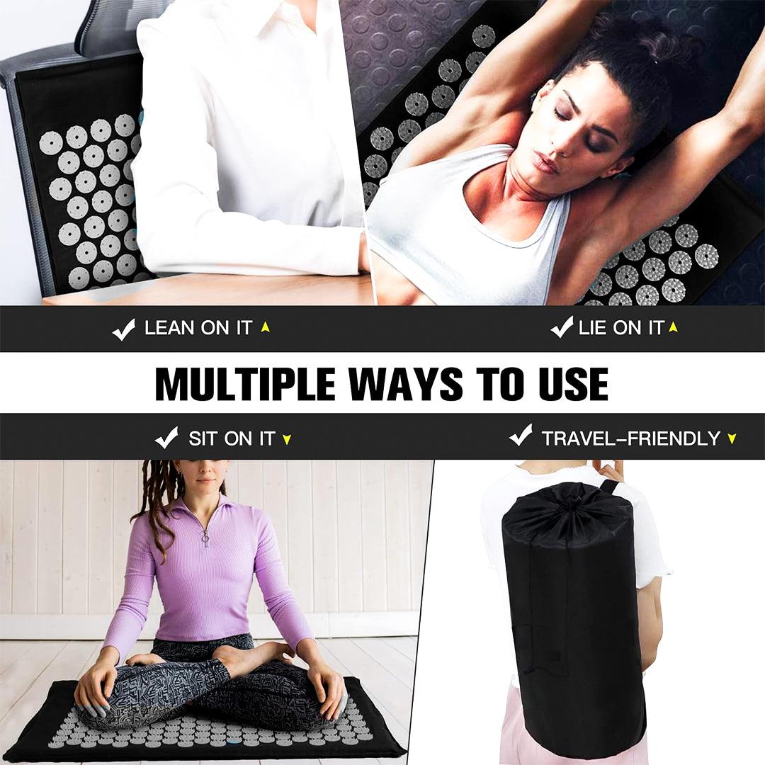 Spiky Mat for Back Pain - Acupuncture Massage Mat Relieve Stress Back Body Pain Spike Acupressure Mat Set