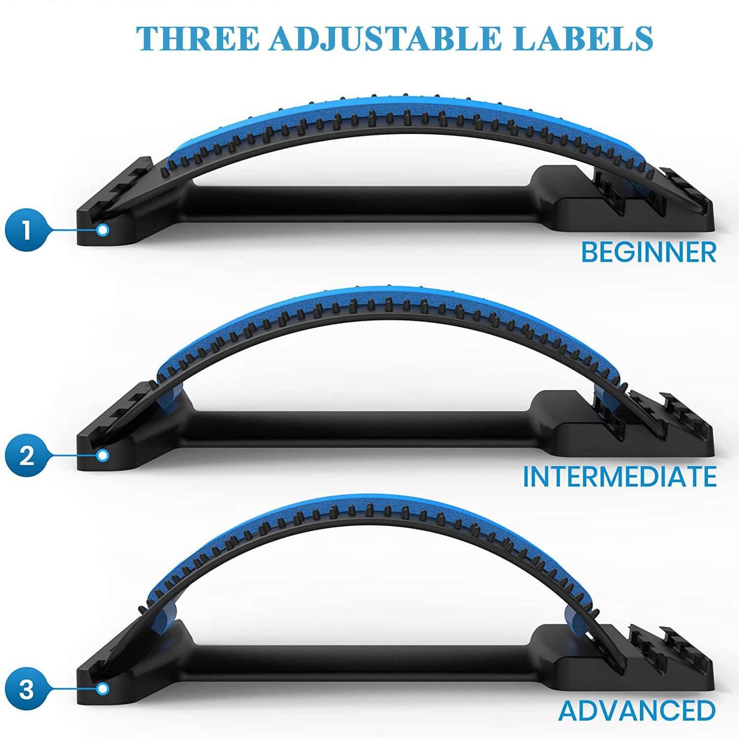 Back Stretcher Posture Corrector - Back Pain & Tension Relief Lower Lumbar Massage