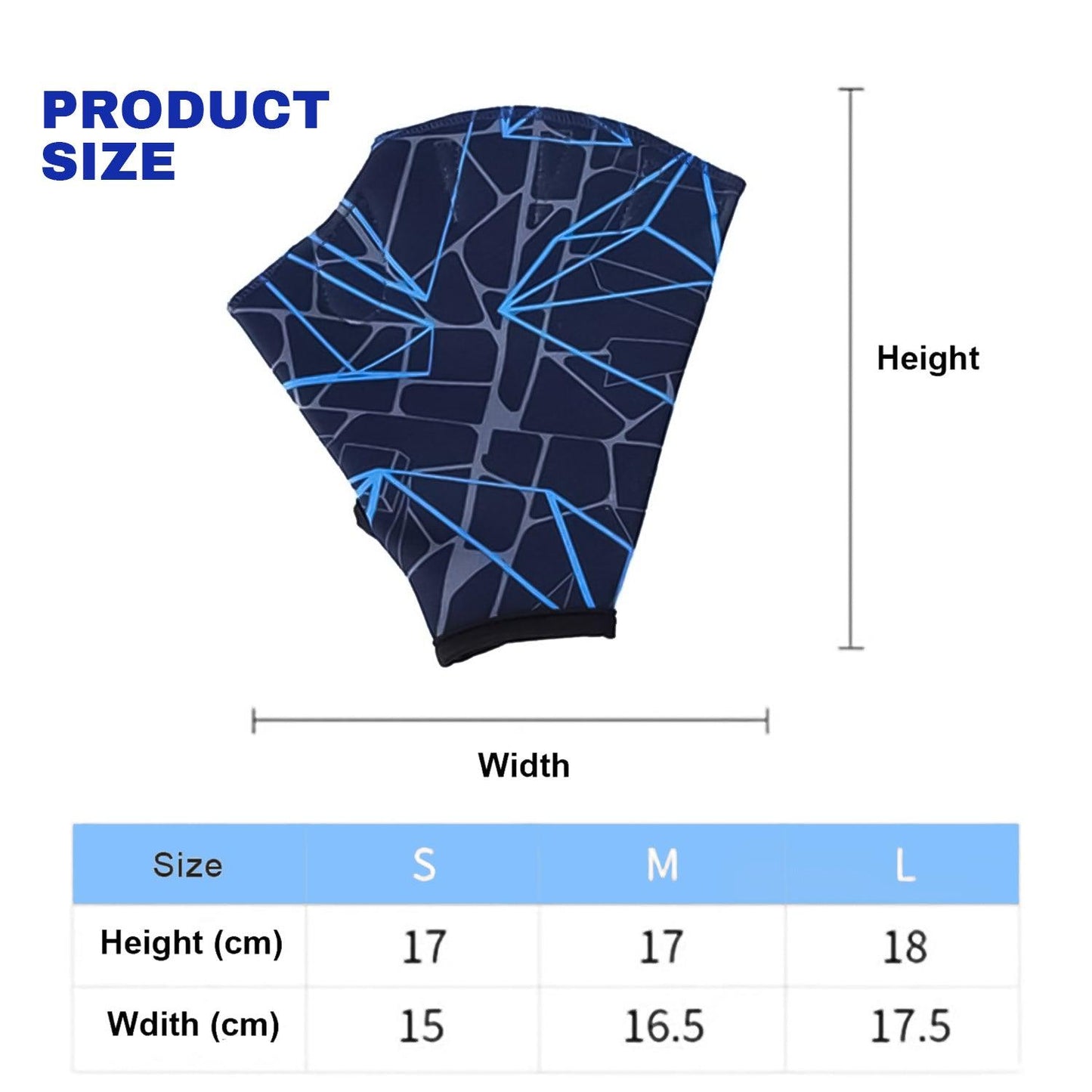 Swimming Hand Paddles - 1 Pair Swim Hand Fins Flippers Finger Webbed Gloves Water Sports Gloves