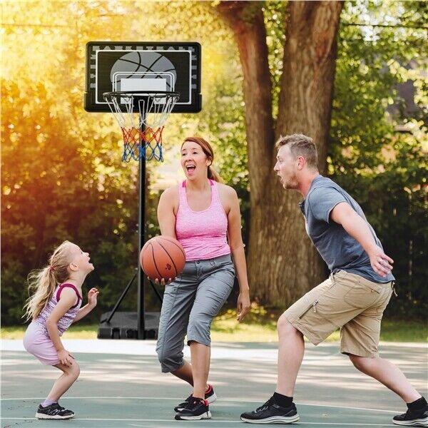 Portable Basketball Hoop UK - 7-8ft Height Adjustable Basketball Net Stand