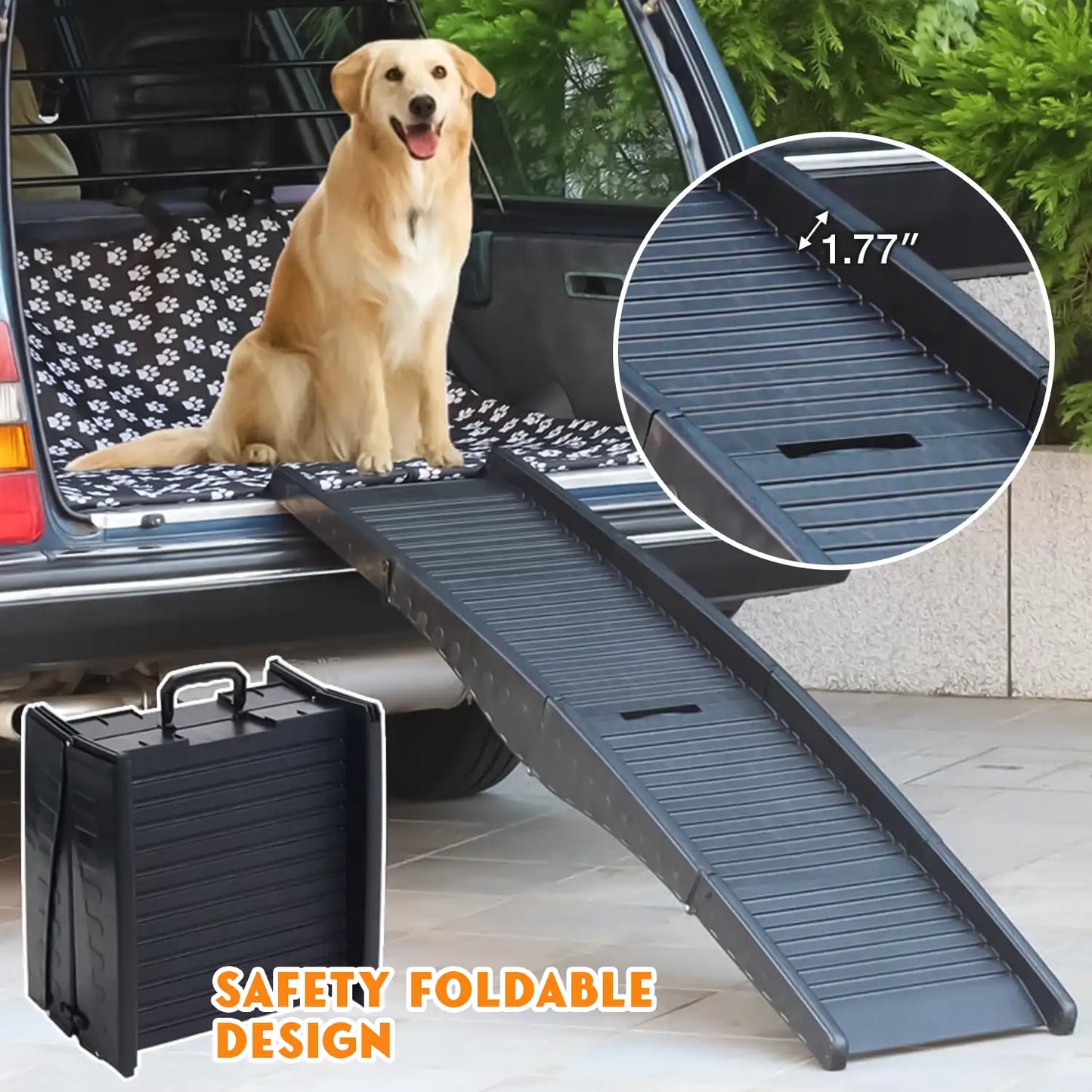 Dog Ramp for Car – Lightweight, Anti-Slip Pet Ramp for Safe Climbing