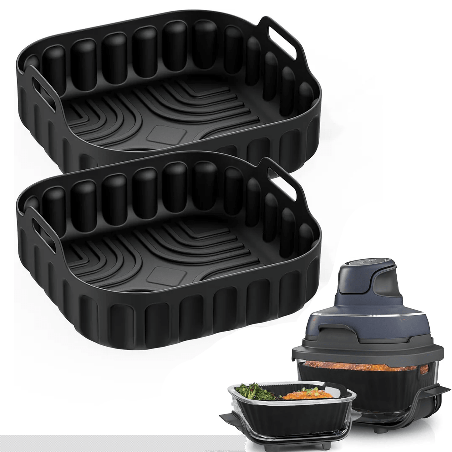 Silicone Air Fryer Liner- 1/2PCS Air Fryer Silicone Liners Kitchen Accessories Replacement