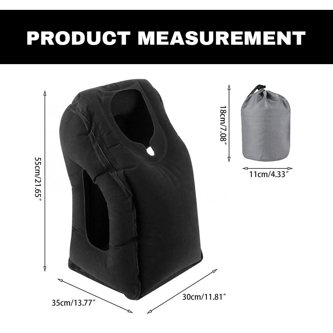 Inflatable Travel Pillow - Air Cushion Travel Pillow for Airplane Office Neck Head Chin Nap Rest