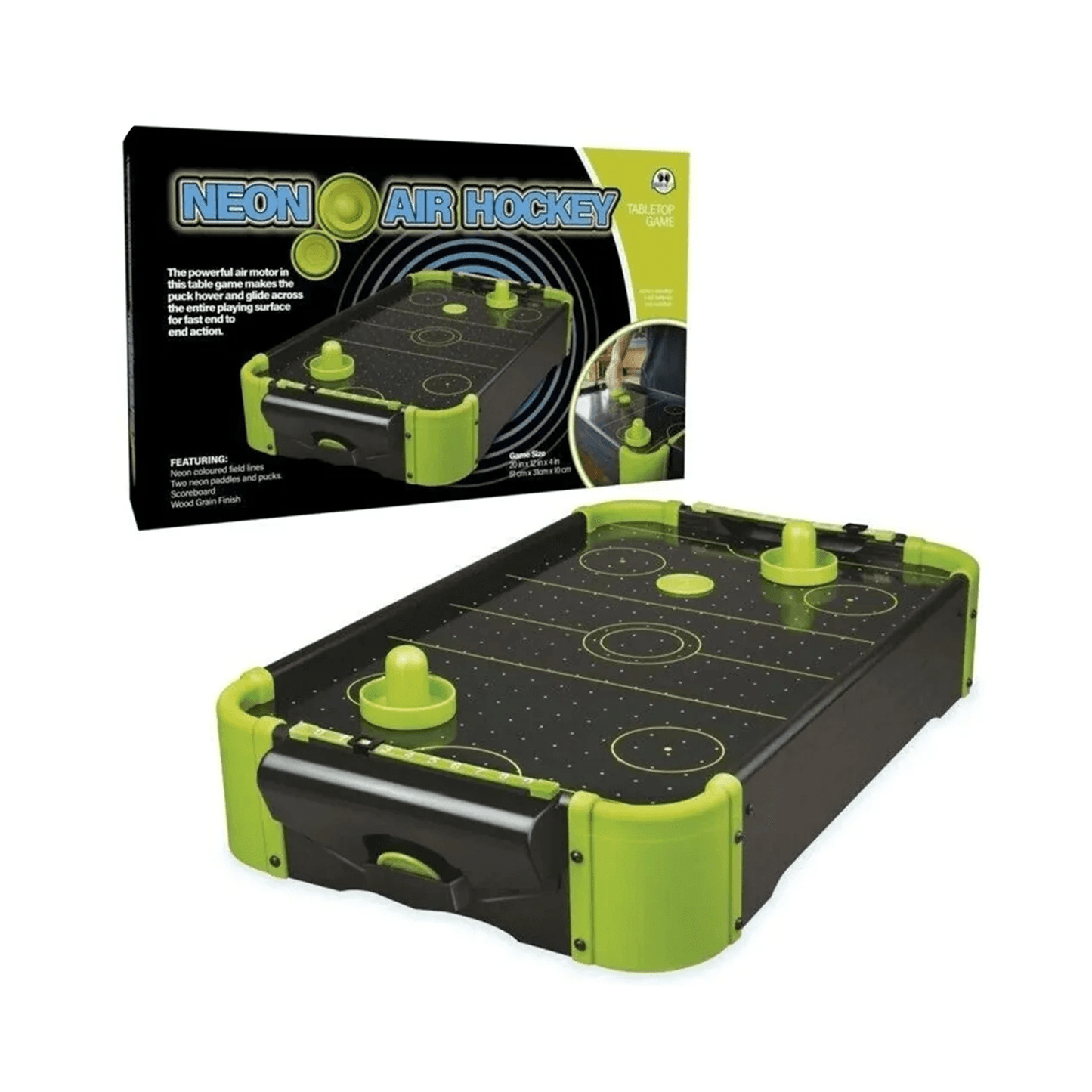 Air Hockey Mini Table - Hockey Sports Table Game Toys Gifts Games Retro Toy Indoor Funtime