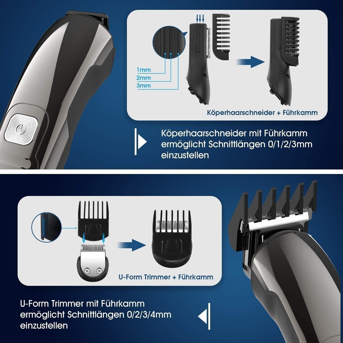 Hair Clippers for Men Cordless Beard Trimmer