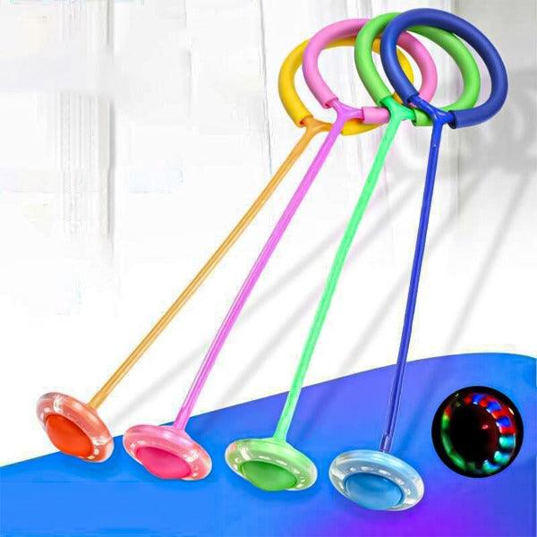 Ankle Ball Toy - Foldable Flash Wheel Skip Ball Fun | Foot Hula Hoop Skipping Rope Outdoor Game