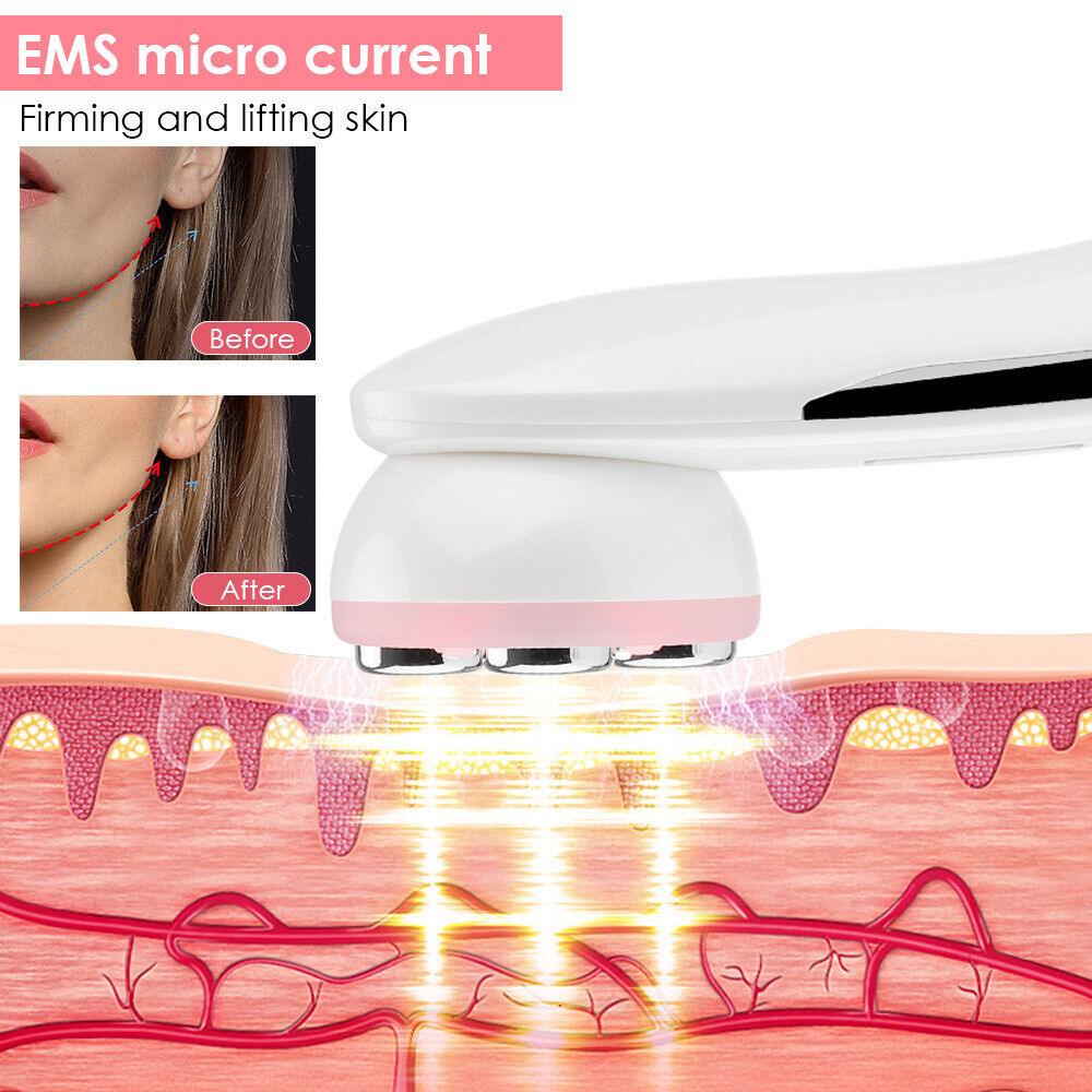 Face Tightener Machine - 5 in1 LED RF Skin Beauty Instrument Ultrasonic Face Massager Anti-aging Device
