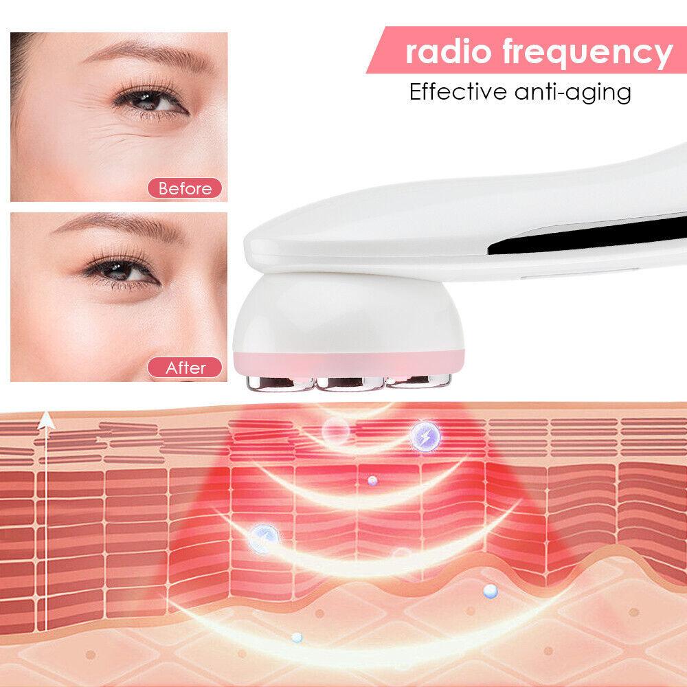 Face Tightener Machine - 5 in1 LED RF Skin Beauty Instrument Ultrasonic Face Massager Anti-aging Device