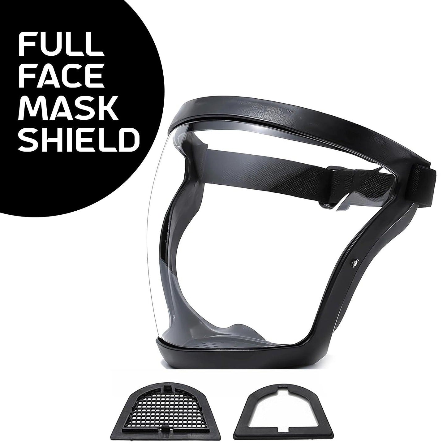 Face Protection Shield - Anti-fog Full Face Shield Protective Head Cover Transparent Safety Mask