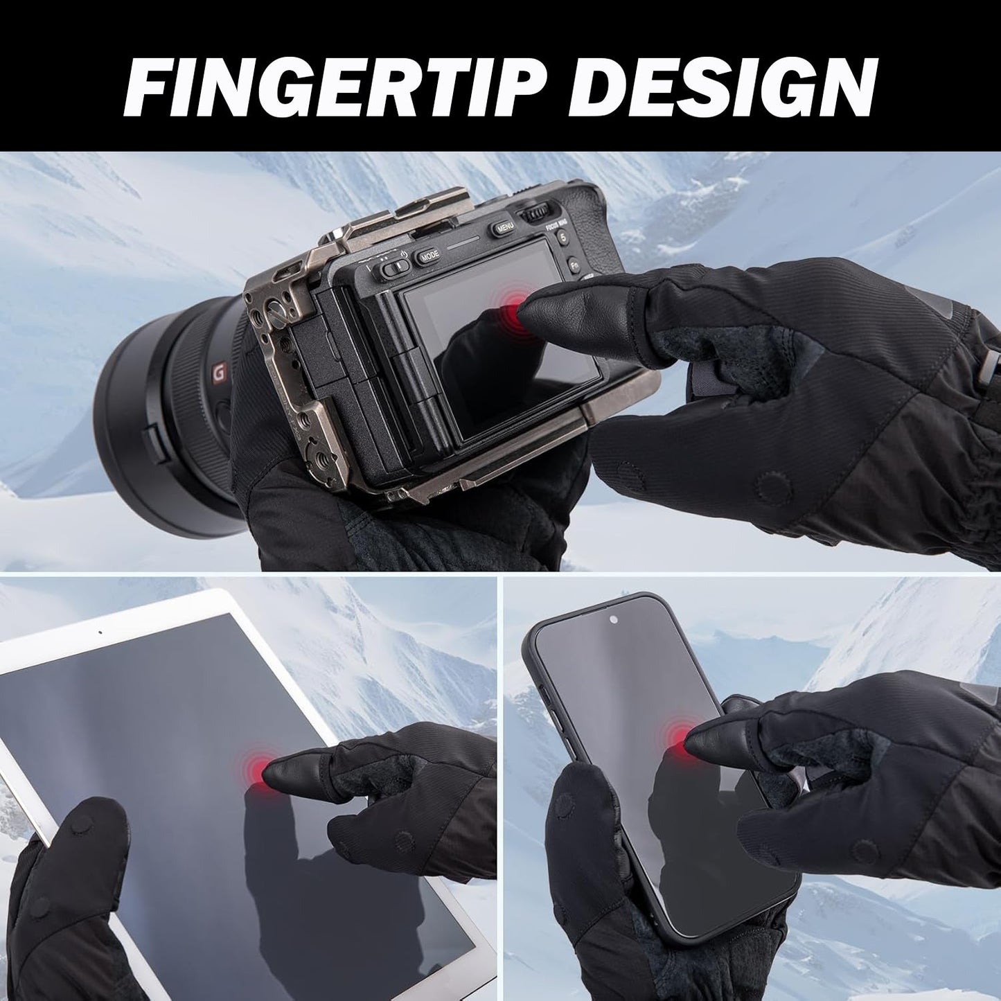 Winter Photography Gloves - PGYTECH Professional Outdoor Gloves for Photographers