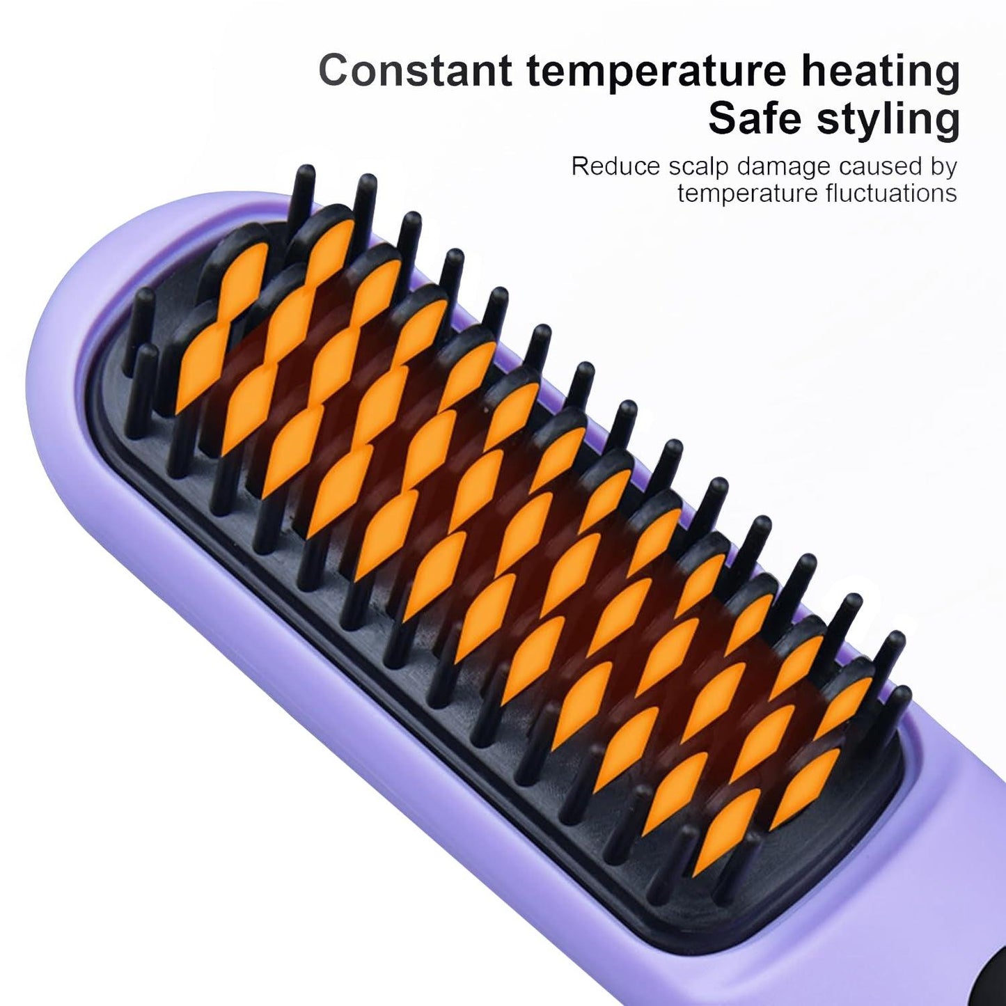 Cordless Hair Straightener - Portable Hair Straightener Brush Antiscald Hair Iron