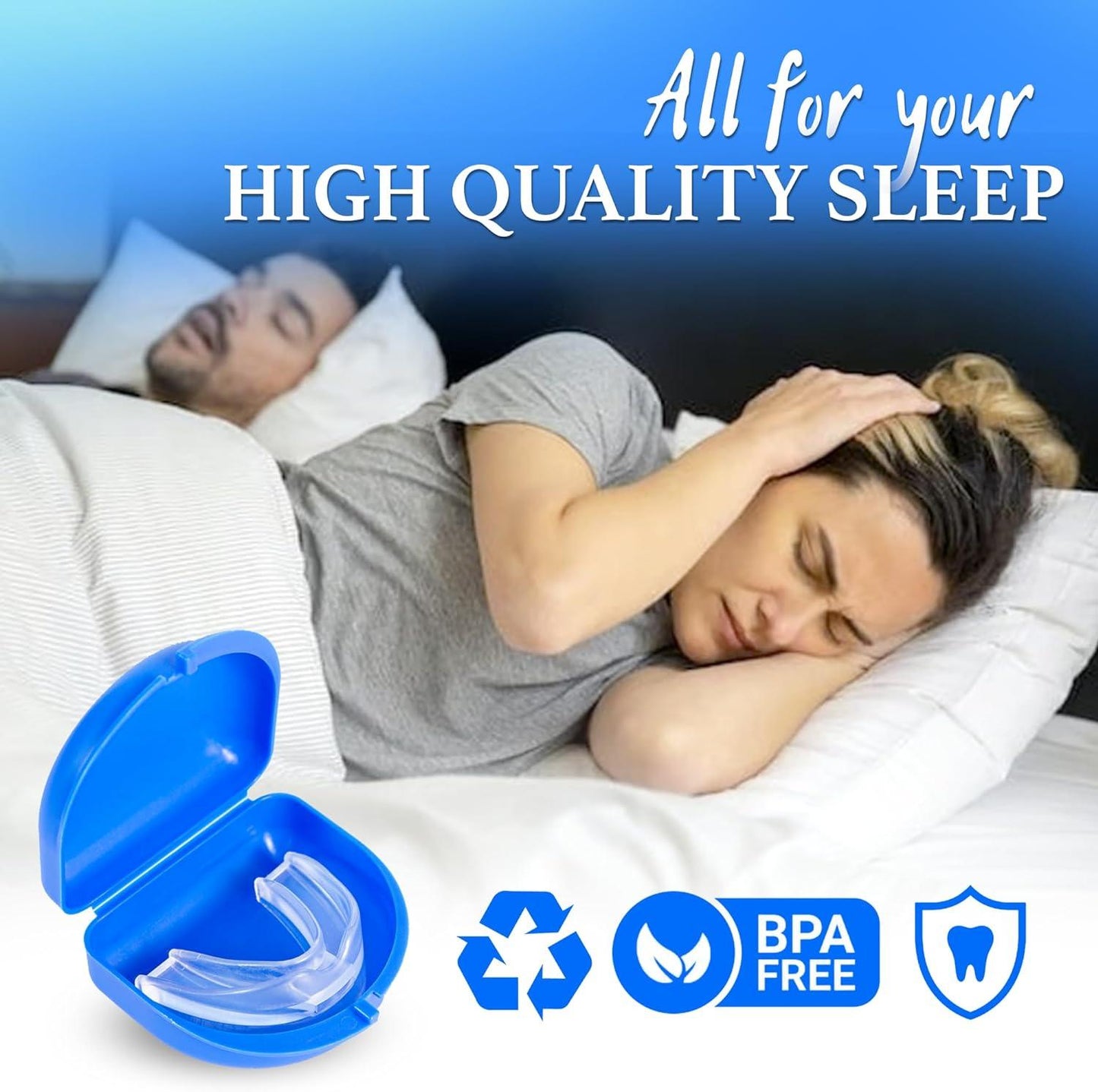 Mouthguard for Snoring - NHS Snore Stopper Anti Snoring Mouth Guard Device Sleep Aid Stop Apnoea