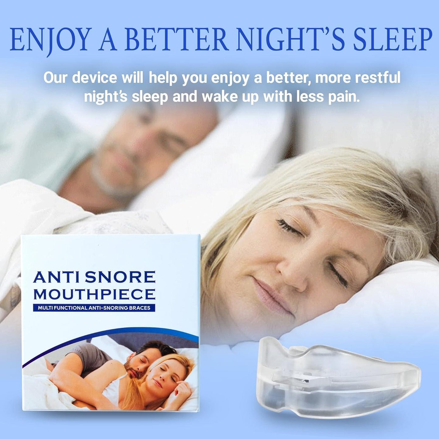 Mouthguard for Snoring - NHS Snore Stopper Anti Snoring Mouth Guard Device Sleep Aid Stop Apnoea
